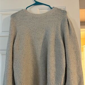 Vylette silver sparkly puff sweater size L. Perfect for fall
